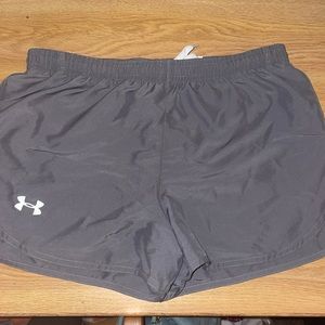 SM grey under armour running shorts